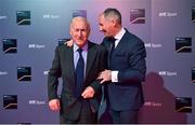 14 December 2019; In attendance during the RTÉ Sports Awards 2019 at RTÉ studios in Donnybrook, Dublin, are Manager of the Dublin All-Ireland Senior Men's Football Championship winning team Jim Gavin, right, with his father Jimmy. Photo by Brendan Moran/Sportsfile