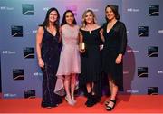 14 December 2019; In attendance during the RTÉ Sports Awards 2019 at RTÉ studios in Donnybrook, Dublin, are Members of the Ireland Olympic qualified hockey team, from left, Roisin Upton, Cliodhna Sargent, Chloe Watkins and Elena Tice. Photo by Brendan Moran/Sportsfile