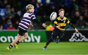 14 December 2019; Action from the Bank of Ireland Half-Time Minis match between Newbridge and Terenure at the Heineken Champions Cup Pool 1 Round 4 match between Leinster and Northampton Saints at the Aviva Stadium in Dublin. Photo by Sam Barnes/Sportsfile