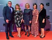 14 December 2019; In attendance during the RTÉ Sports Awards 2019 at RTÉ studios in Donnybrook, Dublin, are, from left, Declan McBennett, Head of RTÉ Sport, Sarah O'Shea, Secretary General at Olympic Federation of Ireland & Director at SOS Sports Consulting, Sarah Keane, President of the Olympic Federation o fIreland and CEO of Swim Ireland, Cliona O'Leary, RTÉ Sport, Deputy Head of TV Sport and Sarah O'Connor, Head of Sport at Wilson Hartnell PR. Photo by Brendan Moran/Sportsfile