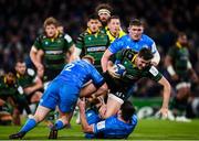 14 December 2019; Andy Symons of Northampton Saints is tackled by James Tracy, left, and James Ryan of Leinster during the Heineken Champions Cup Pool 1 Round 4 match between Leinster and Northampton Saints at the Aviva Stadium in Dublin. Photo by Stephen McCarthy/Sportsfile
