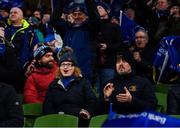 14 December 2019; Leinster supporters during the Heineken Champions Cup Pool 1 Round 4 match between Leinster and Northampton Saints at the Aviva Stadium in Dublin. Photo by Stephen McCarthy/Sportsfile