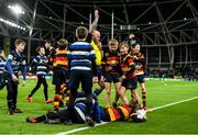 14 December 2019; Action from the Bank of Ireland Half-Time Minis between Lansdowne and Wanderers at the Heineken Champions Cup Pool 1 Round 4 match between Leinster and Northampton Saints at the Aviva Stadium in Dublin. Photo by Ramsey Cardy/Sportsfile