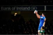 14 December 2019; James Ryan of Leinster wins possession in the lineout during the Heineken Champions Cup Pool 1 Round 4 match between Leinster and Northampton Saints at the Aviva Stadium in Dublin. Photo by Ramsey Cardy/Sportsfile