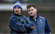 14 December 2019; Wicklow manager Davy Burke, right, with selector Gary Jameson during the 2020 O'Byrne Cup Round 2 match between Wicklow and Kildare at Joule Park in Aughrim, Wicklow. Photo by Piaras Ó Mídheach/Sportsfile