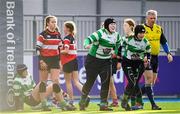 15 December 2019; Naas celebrate a try during the Leinster Rugby Girls U14 Cup Final match between Naas and Wicklow at Energia Park in Donnybrook, Dublin. Photo by Ramsey Cardy/Sportsfile
