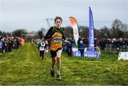 15 December 2019; Fionn Mcnamara of Annalee A.C., Co. Cavan, competing in the U13 Boy's 3500m during the Irish Life Health Novice & Juvenile Uneven XC at Cow Park in Dunboyne, Co. Meath. Photo by Harry Murphy/Sportsfile