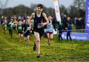 15 December 2019; Eoghan O'Donovan of Templeogue A.C., Co. Dublin, competing in the U13 Boy's 3500m during the Irish Life Health Novice & Juvenile Uneven XC at Cow Park in Dunboyne, Co. Meath. Photo by Harry Murphy/Sportsfile