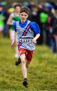 15 December 2019; Jim Finlay Queyras of Dundrum South Dublin A.C., Co. Dublin, competing in the U15 Boy's 3500m during the Irish Life Health Novice & Juvenile Uneven XC at Cow Park in Dunboyne, Co. Meath. Photo by Harry Murphy/Sportsfile