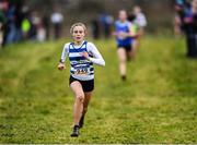 15 December 2019; Kirsti Charlotte Foster of Willowfield Harriers, Co. Down, on her way to winning the U15 Girl's 3500m during the Irish Life Health Novice & Juvenile Uneven XC at Cow Park in Dunboyne, Co. Meath. Photo by Harry Murphy/Sportsfile
