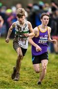 15 December 2019; Cian Flaherty of Clonmel A.C., Co. Tipperary, left, competing in the U15 Boy's 3500m during the Irish Life Health Novice & Juvenile Uneven XC at Cow Park in Dunboyne, Co. Meath. Photo by Harry Murphy/Sportsfile