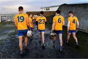 15 December 2019; Clare players make their way to the dressing room after the Co-op Superstores Munster Hurling League 2020 Group A match between Tipperary and Clare at McDonagh Park in Nenagh, Tipperary. Photo by Piaras Ó Mídheach/Sportsfile