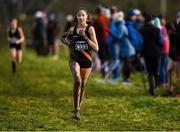 15 December 2019; Alana Fitzsimons of Clonliffe Harriers A.C., Co. Dublin, competing in the U17 Girl's 4000m during the Irish Life Health Novice & Juvenile Uneven XC at Cow Park in Dunboyne, Co. Meath. Photo by Harry Murphy/Sportsfile