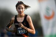 15 December 2019; Alana Fitzsimons of Clonliffe Harriers A.C., Co. Dublin, competing in the U17 Girl's 4000m during the Irish Life Health Novice & Juvenile Uneven XC at Cow Park in Dunboyne, Co. Meath. Photo by Harry Murphy/Sportsfile