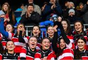 15 December 2019; Wicklow celebrate following the Leinster Rugby Girls U16 Cup Final match between Portlaoise and Wicklow at Energia Park in Donnybrook, Dublin. Photo by Ramsey Cardy/Sportsfile