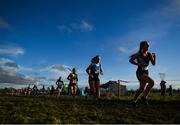 15 December 2019; A general view of athletes during the U19 Girl's 4000m during the Irish Life Health Novice & Juvenile Uneven XC at Cow Park in Dunboyne, Co. Meath. Photo by Harry Murphy/Sportsfile