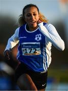 15 December 2019; Nadia Power of Dublin City Harriers A.C., Co. Dublin, competing in the Novice Women's 4000m during the Irish Life Health Novice & Juvenile Uneven XC at Cow Park in Dunboyne, Co. Meath. Photo by Harry Murphy/Sportsfile