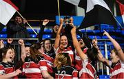 15 December 2019; The Wicklow team celebrate following the Leinster Rugby Girls 18s Cup Final match between Port Dara and Wicklow at Energia Park in Donnybrook, Dublin. Photo by Ramsey Cardy/Sportsfile