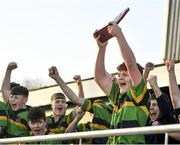 17 December 2019; Moyne Community School players celebrate following their victory during their Junior Development Shield Final match against East Glendalough School at Energia Park in Donnybrook, Dublin. Photo by Seb Daly/Sportsfile