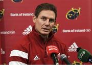 17 December 2019; Munster Senior Coach Stephen Larkham during a Munster Rugby press conference at Thomond Park in Limerick. Photo by Matt Browne/Sportsfile
