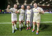 13 December 2019; Ulster players, Adam McBurney, Andrew Warwick, Marty Moore and Eric O'Sullivan after the Heineken Champions Cup Pool 3 Round 4 match between Harlequins and Ulster at Twickenham Stoop in London, England. Photo by John Dickson/Sportsfile