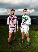 19 December 2019; Slaughtneil Hurler Chrissy McKaigue, left, is pictured with Ballyhale Shamrocks and Kilkenny Hurler Joey Holden ahead of the AIB GAA All-Ireland Senior Hurling Club Championship Semi-Final where they face Ballyhale Shamrocks of Kilkenny on Sunday January 5th at Páirc Esler, Newry. AIB is in its 29th year sponsoring the GAA Club Championship and is delighted to continue to support the Junior, Intermediate and Senior Championships across football, hurling and camogie. For exclusive content and behind the scenes action throughout the AIB GAA & Camogie Club Championships follow AIB GAA on Facebook, Twitter, Instagram and Snapchat. Photo by Eóin Noonan/Sportsfile