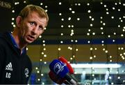 19 December 2019; Head coach Leo Cullen speaks during a Press Conference at the Guinness Open Gate Brewery in Dublin. Photo by Harry Murphy/Sportsfile
