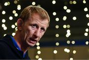 19 December 2019; Head coach Leo Cullen speaks during a Press Conference at the Guinness Open Gate Brewery in Dublin. Photo by Harry Murphy/Sportsfile