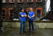 19 December 2019; Fergus McFadden and Head coach Leo Cullen stand for a portrait during a Leinster Rugby Press Conference at the Guinness Open Gate Brewery in Dublin. Photo by Harry Murphy/Sportsfile