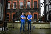 19 December 2019; Fergus McFadden and Head coach Leo Cullen stand for a portrait during a Leinster Rugby Press Conference at the Guinness Open Gate Brewery in Dublin. Photo by Harry Murphy/Sportsfile