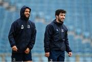 19 December 2019; Jamison Gibson-Park, left, and Patrick Patterson during a Leinster Rugby Captains Run at the RDS Arena in Dublin. Photo by Harry Murphy/Sportsfile