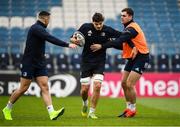 19 December 2019; Max Deegan, centre, Cian Kelleher, left, and Conor O'Brien during a Leinster Rugby Captains Run at the RDS Arena in Dublin. Photo by Harry Murphy/Sportsfile
