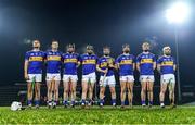 20 December 2019; Tipperary players stand for Amhrán na bhFiann before the Co-op Superstores Munster Hurling League 2020 Group A match between Limerick and Tipperary at LIT Gaelic Grounds in Limerick. Photo by Piaras Ó Mídheach/Sportsfile