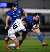 20 December 2019; Peter Dooley of Leinster is tackled by Bill Johnston of Ulster during the Guinness PRO14 Round 8 match between Leinster and Ulster at the RDS Arena in Dublin. Photo by Ramsey Cardy/Sportsfile