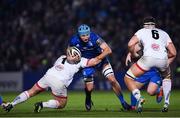 20 December 2019; Will Connors of Leinster is tackled by Andrew Warwick of Ulster during the Guinness PRO14 Round 8 match between Leinster and Ulster at the RDS Arena in Dublin. Photo by Ramsey Cardy/Sportsfile