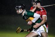20 December 2019; Gavin Dooley of Kerry in action against Sean Twomey of Cork during the Co-op Superstores Munster Hurling League 2020 Group B match between Cork and Kerry at Mallow GAA Grounds in Mallow, Cork. Photo by Matt Browne/Sportsfile