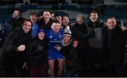 20 December 2019; Fergus McFadden of Leinster with friends following the Guinness PRO14 Round 8 match between Leinster and Ulster at the RDS Arena in Dublin. Photo by Ramsey Cardy/Sportsfile