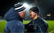 20 December 2019; Tipperary manager Liam Sheedy, right, and Limerick manager John Kiely in conversation after the Co-op Superstores Munster Hurling League 2020 Group A match between Limerick and Tipperary at LIT Gaelic Grounds in Limerick. Photo by Piaras Ó Mídheach/Sportsfile