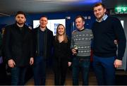 20 December 2019; Leinster players Ross Byrne, Ross Molony and Rory O'Loughlin and Ross Byrne with supporters in the Blue Room prior to the Guinness PRO14 Round 8 match between Leinster and Ulster at the RDS Arena in Dublin. Photo by Brendan Moran/Sportsfile