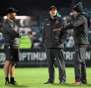 20 December 2019; The Ulster coaching team, from left, forwards coach Roddy Grant, head coach Dan McFarland and defence coach Jared Payne ahead of the Guinness PRO14 Round 8 match between Leinster and Ulster at the RDS Arena in Dublin. Photo by Ramsey Cardy/Sportsfile