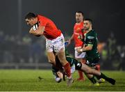 21 December 2019; Dan Goggin of Munster is tackled by Conor Fitzgerald of Connacht during the Guinness PRO14 Round 8 match between Connacht and Munster at The Sportsground in Galway. Photo by Seb Daly/Sportsfile