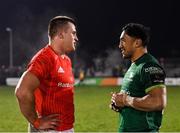 21 December 2019; CJ Stander of Munster and Bundee Aki of Connacht following the Guinness PRO14 Round 8 match between Connacht and Munster at The Sportsground in Galway. Photo by Seb Daly/Sportsfile