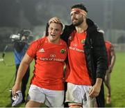 21 December 2019; Keynan Knox, left, and Jean Kleyn of Munster following their side's victory during the Guinness PRO14 Round 8 match between Connacht and Munster at The Sportsground in Galway. Photo by Seb Daly/Sportsfile