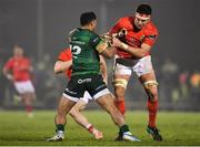 21 December 2019; Bundee Aki of Connacht is tackled by Billy Holland of Munster during the Guinness PRO14 Round 8 match between Connacht and Munster at The Sportsground in Galway. Photo by Seb Daly/Sportsfile