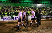 21 December 2019; Referee Andrew Brace, right, leaves the pitch after the Guinness PRO14 Round 8 match between Connacht and Munster at The Sportsground in Galway. Photo by Brendan Moran/Sportsfile