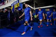 20 December 2019; Harry Byrne of Leinster walks out prior to the Guinness PRO14 Round 8 match between Leinster and Ulster at the RDS Arena in Dublin. Photo by Brendan Moran/Sportsfile