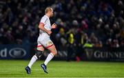20 December 2019; Matt Faddes of Ulster leaves the pitch having been shown a yellow card during the Guinness PRO14 Round 8 match between Leinster and Ulster at the RDS Arena in Dublin. Photo by Brendan Moran/Sportsfile