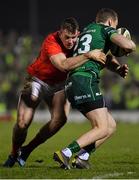 21 December 2019; Stephen Fitzgerald of Connacht is tackled by Chris Farrell of Munster during the Guinness PRO14 Round 8 match between Connacht and Munster at The Sportsground in Galway. Photo by Seb Daly/Sportsfile