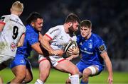 20 December 2019; Ross Kane of Ulster is tackled by Roman Salanoa of Leinster during the Guinness PRO14 Round 8 match between Leinster and Ulster at the RDS Arena in Dublin. Photo by Brendan Moran/Sportsfile