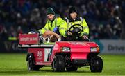 20 December 2019; Angus Curtis of Ulster leaves the pitch on a stretcher after sustaining a leg injury during the Guinness PRO14 Round 8 match between Leinster and Ulster at the RDS Arena in Dublin. Photo by Brendan Moran/Sportsfile